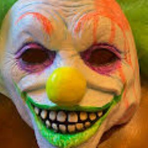Neon Green Hair Clown Full Mask